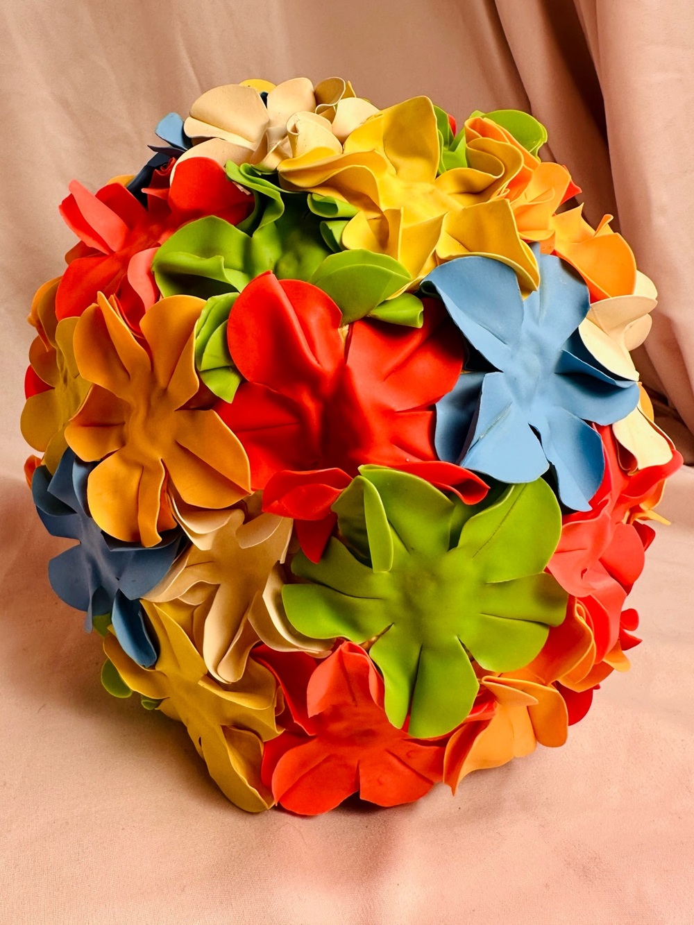 Vintage 1960s floral latex swim cap
